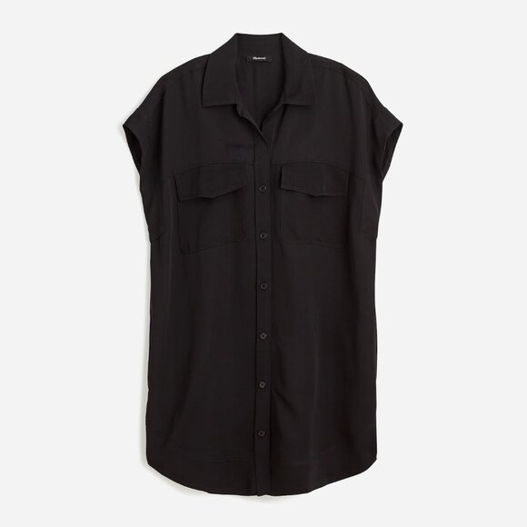 Madewell Sammy Utility Button-Front Mini Dress XS - Picture 13 of 16